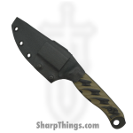Half Face Blades - HFB6260C - Crow Jr - Fixed Blade Knife - S45VN Coated Drop Point - G10 - Black OD Green - Image 4