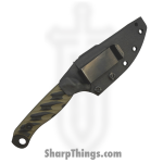 Half Face Blades - HFB6260C - Crow Jr - Fixed Blade Knife - S45VN Coated Drop Point - G10 - Black OD Green - Image 5