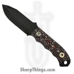 Half Face Blades - HFB6260E - Disaster Cub - Fixed Blade Knife - S45VN Coated Spear Point - Carbon - Snow Fire