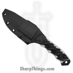 Half Face Blades - HFB6260F - Disaster Jr - Fixed Blade Knife - 3V Coated Drop Point - G10 - Black White - Image 3