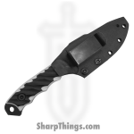 Half Face Blades - HFB6260F - Disaster Jr - Fixed Blade Knife - 3V Coated Drop Point - G10 - Black White - Image 4
