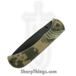 Half Face Blades - HFB6260J - Cav Folder - Folding Knife - CPM MagnaCut Coated Drop Point - G10 - Camo - Image 3