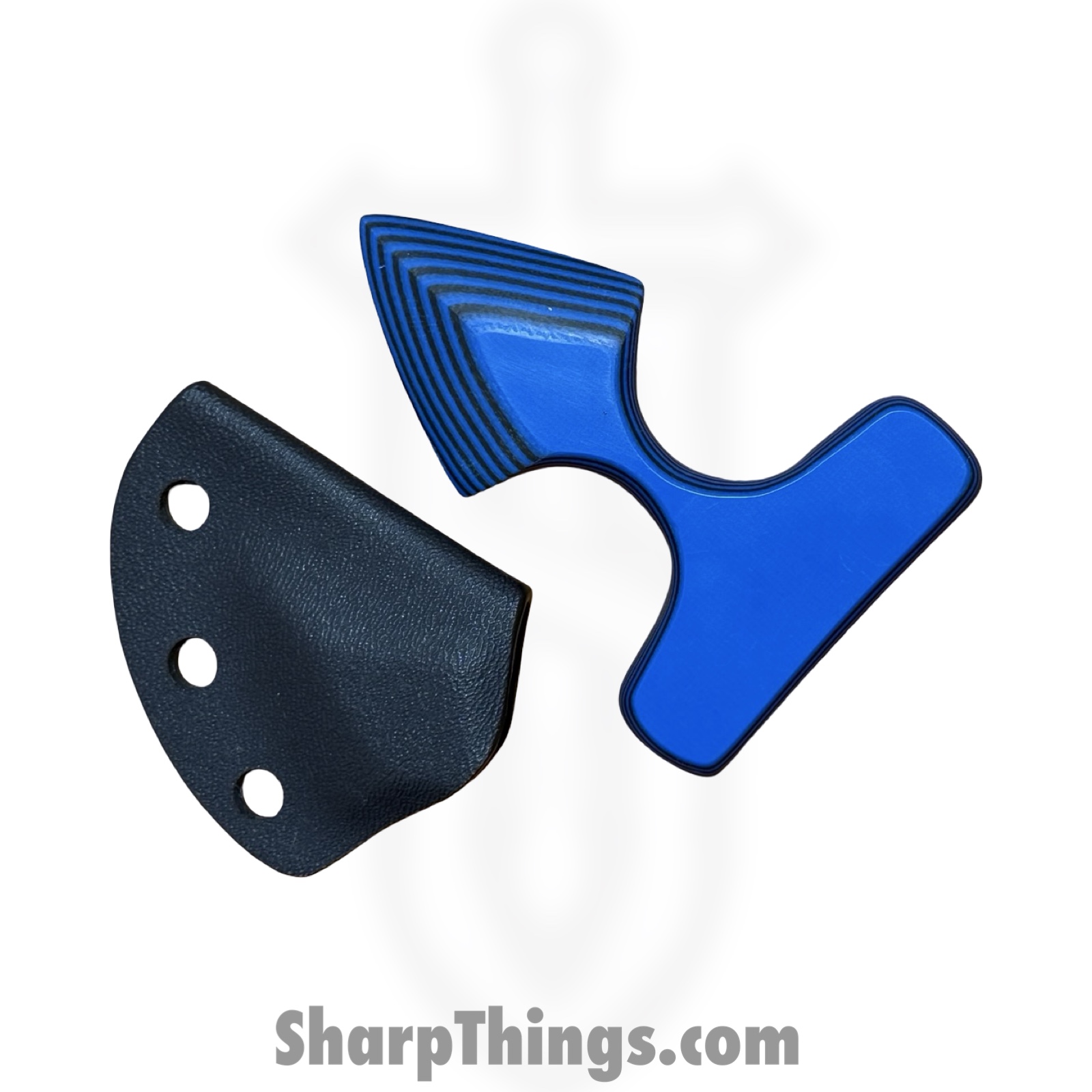 JM0626_J_1.jpg Johnny Mayhem - JM0626_J - Stubby - Fixed Blade Knife - G-10 Dagger - G10 - Blue|Black - Image 1