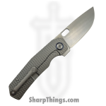Kunwu - KUNK703LT1A - Tao III Framelock Dia Ti - Folding Knife - Vanax Satin Drop Point - Titanium - Blasted - Image 2