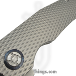 Kunwu - KUNK703LT1A - Tao III Framelock Dia Ti - Folding Knife - Vanax Satin Drop Point - Titanium - Blasted - Image 3