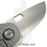 Kunwu - KUNK703LT1A - Tao III Framelock Dia Ti - Folding Knife - Vanax Satin Drop Point - Titanium - Blasted - Image 4