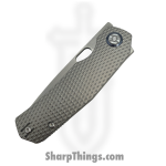 Kunwu - KUNK703LT1A - Tao III Framelock Dia Ti - Folding Knife - Vanax Satin Drop Point - Titanium - Blasted - Image 5