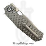 Kunwu - KUNK703LT1A - Tao III Framelock Dia Ti - Folding Knife - Vanax Satin Drop Point - Titanium - Blasted - Image 6