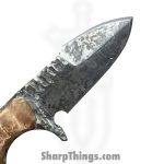 Lex Rex - LRBSA001 - EDC Kestrel - Fixed Blade Knife - 80CRV2 Patina DE Spear Point - Burl Wood, Truestone, Micarta - Black, Blue, Brown - Image 3