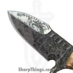 Lex Rex - LRBSA001 - EDC Kestrel - Fixed Blade Knife - 80CRV2 Patina DE Spear Point - Burl Wood, Truestone, Micarta - Black, Blue, Brown - Image 4