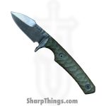 Lex Rex - LRBSA002 - EDC Kestrel - Fixed Blade Knife - 80CRV2 Coated DE Spear Point - G10 - OD Green