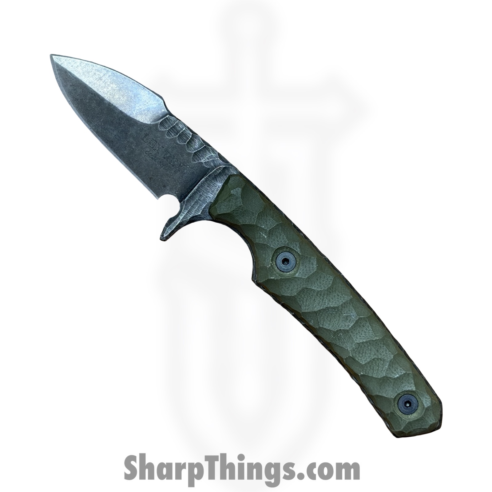 LRBSA002_1.jpg Lex Rex - LRBSA002 - EDC Kestrel - Fixed Blade Knife - 80CRV2 Coated DE Spear Point - G10 - OD Green - Image 1