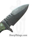 Lex Rex - LRBSA002 - EDC Kestrel - Fixed Blade Knife - 80CRV2 Coated DE Spear Point - G10 - OD Green - Image 3