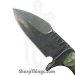 Lex Rex - LRBSA002 - EDC Kestrel - Fixed Blade Knife - 80CRV2 Coated DE Spear Point - G10 - OD Green - Image 4