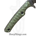 Lex Rex - LRBSA002 - EDC Kestrel - Fixed Blade Knife - 80CRV2 Coated DE Spear Point - G10 - OD Green - Image 6