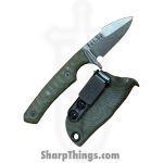 Lex Rex - LRBSA002 - EDC Kestrel - Fixed Blade Knife - 80CRV2 Coated DE Spear Point - G10 - OD Green - Image 8