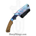 Lex Rex - LRBSA003 - Wraith - Fixed Blade Knife - 80CRV2 Coated Drop Point - Burl Wood, Truestone - Black, Blue, Brown - Image 11