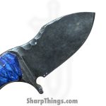 Lex Rex - LRBSA003 - Wraith - Fixed Blade Knife - 80CRV2 Coated Drop Point - Burl Wood, Truestone - Black, Blue, Brown - Image 3