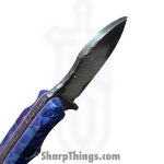Lex Rex - LRBSA003 - Wraith - Fixed Blade Knife - 80CRV2 Coated Drop Point - Burl Wood, Truestone - Black, Blue, Brown - Image 7