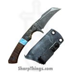Lex Rex - LRBSA004 - Apparition - Fixed Blade Knife - 80CRV2 Coated Multi Grind Claw - Burl Wood, Truestone, Curly Maple - Black, Blue, Brown - Image 8