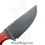 Lex Rex - LRBSA005 - EDC Jacoblite - Fixed Blade Knife - 80CRV2 Coated Drop Point - Box Elder, Truestone - Red, Black - Image 3