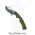 Lex Rex - LRBSA006 - Wraith - Fixed Blade Knife - 80CRV2 Coated Multi Grind Tanto - G10 - Gold