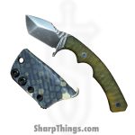 Lex Rex - LRBSA006 - Wraith - Fixed Blade Knife - 80CRV2 Coated Multi Grind Tanto - G10 - Gold - Image 7