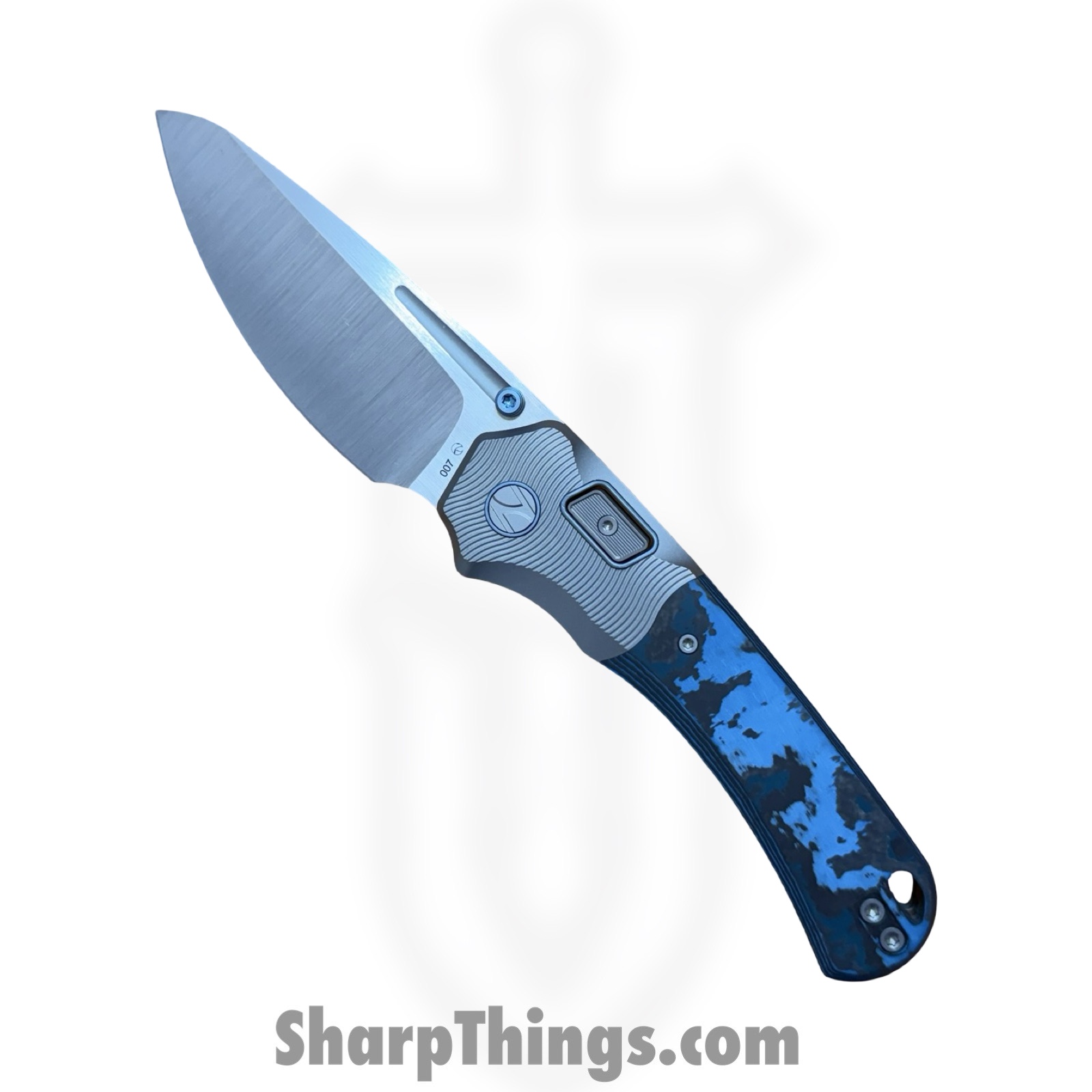 NUMBcantArt_1.jpg N.U.M.B. Knifeworks - NKW-N7Artic - N7 The Cantilever - Folding Knife - S90V Satin Sheepsfoot - Carbon Fiber - Artic - Image 1