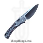N.U.M.B. Knifeworks - NKW-N7Molten - N7 The Cantilever - Folding Knife - S90V Satin Sheepsfoot - Carbon Fiber - Molten - Image 2