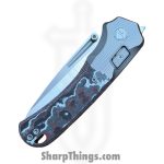 N.U.M.B. Knifeworks - NKW-N7Molten - N7 The Cantilever - Folding Knife - S90V Satin Sheepsfoot - Carbon Fiber - Molten - Image 9