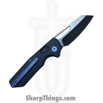 N.U.M.B. Knifeworks - NKW-N1PVD - N1 The Cornerstone - Folding Knife - S90V DLC Sheepsfoot - Titanium - Black - Image 2