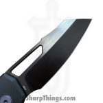 N.U.M.B. Knifeworks - NKW-N1PVD - N1 The Cornerstone - Folding Knife - S90V DLC Sheepsfoot - Titanium - Black - Image 3