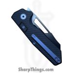 N.U.M.B. Knifeworks - NKW-N1PVD - N1 The Cornerstone - Folding Knife - S90V DLC Sheepsfoot - Titanium - Black - Image 7
