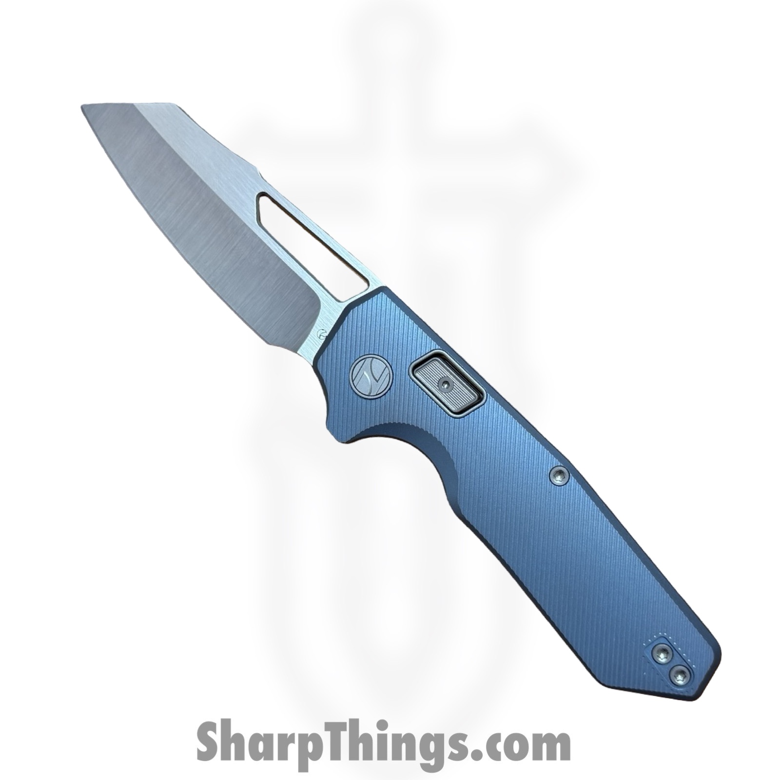 NUMBcornBlue_1.jpg N.U.M.B. Knifeworks - NKW-N1Blue - N1 The Cornerstone - Folding Knife - S90V Satin Sheepsfoot - Titanium - Blue - Image 1