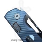 N.U.M.B. Knifeworks - NKW-N1Blue - N1 The Cornerstone - Folding Knife - S90V Satin Sheepsfoot - Titanium - Blue - Image 8