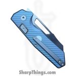 N.U.M.B. Knifeworks - NKW-N1Blue - N1 The Cornerstone - Folding Knife - S90V Satin Sheepsfoot - Titanium - Blue - Image 9