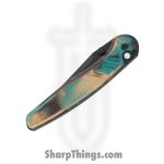 ProTech - PN1103-SHIPWRECK - Avalon - Automatic Knife - CPM MagnaCut Coated Drop Point - Knurled "Shipwreck" Aluminum - Blue Brown Tan - Image 3