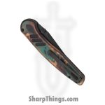 ProTech - PN1103-SHIPWRECK - Avalon - Automatic Knife - CPM MagnaCut Coated Drop Point - Knurled "Shipwreck" Aluminum - Blue Brown Tan - Image 4