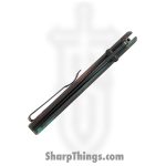 ProTech - PN1103-SHIPWRECK - Avalon - Automatic Knife - CPM MagnaCut Coated Drop Point - Knurled "Shipwreck" Aluminum - Blue Brown Tan - Image 5
