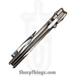 Simeon - SCKKROMaRM - Krow Radial Milled - Folding Knife - CPM MagnaCut Satin Tanto - Titanium - Natural - Image 10