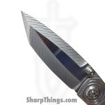 Simeon - SCKKROMaRM - Krow Radial Milled - Folding Knife - CPM MagnaCut Satin Tanto - Titanium - Natural - Image 5