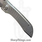 Simeon - SCKKROMaRM - Krow Radial Milled - Folding Knife - CPM MagnaCut Satin Tanto - Titanium - Natural - Image 6