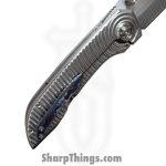 Simeon - SCKKROMaRM - Krow Radial Milled - Folding Knife - CPM MagnaCut Satin Tanto - Titanium - Natural - Image 7