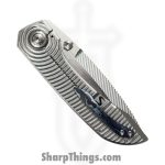 Simeon - SCKKROMaRM - Krow Radial Milled - Folding Knife - CPM MagnaCut Satin Tanto - Titanium - Natural - Image 8