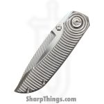 Simeon - SCKKROMaRM - Krow Radial Milled - Folding Knife - CPM MagnaCut Satin Tanto - Titanium - Natural - Image 9