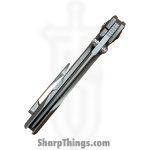 Simeon - SCKKROS90RM - Krow Radial Milled - Folding Knife - S90V Stonewash Tanto - Titanium - Natural - Image 8