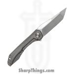 Simeon - SCKUNTS35SM - UnTo S Milled - Folding Knife - S35VN Stonewash Tanto - Titanium - Natural - Image 2