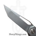 Simeon - SCKUNTS35SM - UnTo S Milled - Folding Knife - S35VN Stonewash Tanto - Titanium - Natural - Image 4