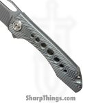 Simeon - SCKUNTS35SM - UnTo S Milled - Folding Knife - S35VN Stonewash Tanto - Titanium - Natural - Image 5