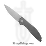 Shirogorov Knives - SHI-NL - Neon Lite - Folding Knife - ELMAX Stonewash Drop Point - Titanium - Gray